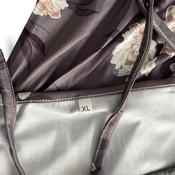 Pajamas Women's Sz XL Floral Multicolor 2-Piece Set Elastic Waist Comfy Soft - Picture 6 of 6